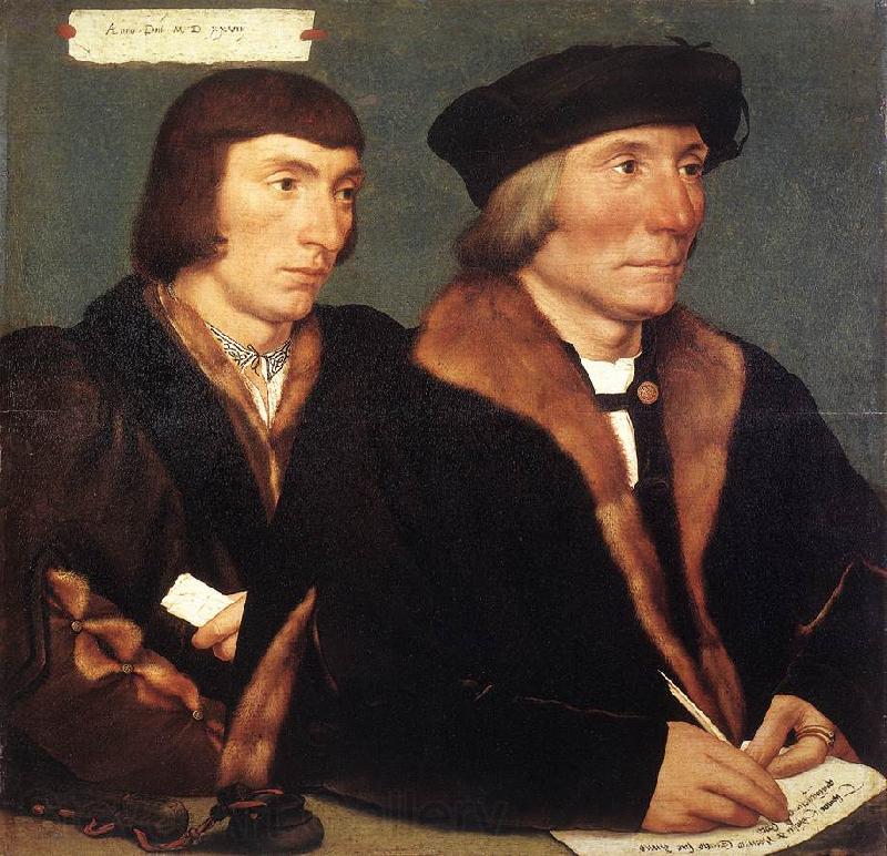 HOLBEIN, Hans the Younger Double Portrait of Sir Thomas Godsalve and His Son John Norge oil painting art
